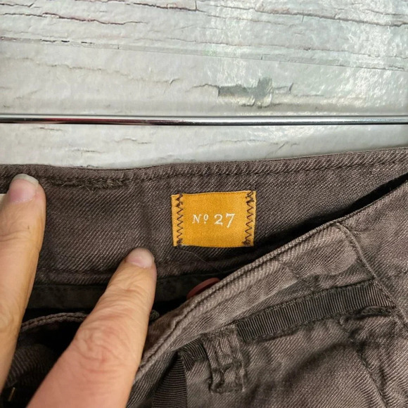 Anthropologie pilcro & the  letterpress brown wide leg crop linen pants size 27 - Picture 10 of 10